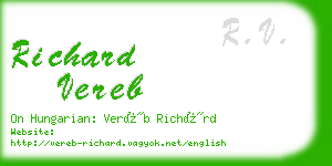richard vereb business card